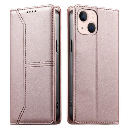 Stitched Line Magnetic RFID Vegan Leather Phone Case, For iPhone 13 mini, For iPhone 12 / 12 Pro, For iPhone 12 Pro Max, For iPhone 12 mini