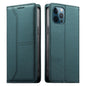Stitched Line Magnetic RFID Vegan Leather Phone Case, For iPhone 13 mini, For iPhone 12 / 12 Pro, For iPhone 12 Pro Max, For iPhone 12 mini