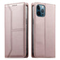 Stitched Line Magnetic RFID Vegan Leather Phone Case, For iPhone 13 mini, For iPhone 12 / 12 Pro, For iPhone 12 Pro Max, For iPhone 12 mini