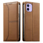 Stitched Line Magnetic RFID Vegan Leather Phone Case, For iPhone 13 mini, For iPhone 12 / 12 Pro, For iPhone 12 Pro Max, For iPhone 12 mini
