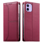 Stitched Line Magnetic RFID Vegan Leather Phone Case, For iPhone 13 mini, For iPhone 12 / 12 Pro, For iPhone 12 Pro Max, For iPhone 12 mini