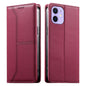 Stitched Line Magnetic RFID Vegan Leather Phone Case, For iPhone 13 mini, For iPhone 12 / 12 Pro, For iPhone 12 Pro Max, For iPhone 12 mini