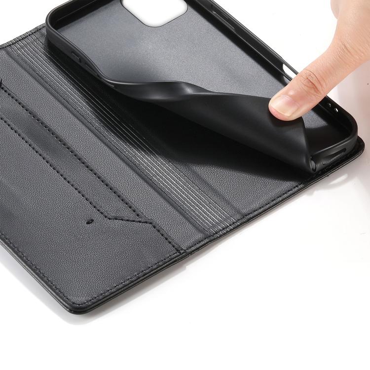 Stitched Line Magnetic RFID Vegan Leather Phone Case, For iPhone 11 Pro Max, For iPhone 11, For iPhone 11 Pro, For iPhone X / XS