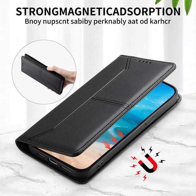 Stitched Line Magnetic RFID Vegan Leather Phone Case, For iPhone 11 Pro Max, For iPhone 11, For iPhone 11 Pro, For iPhone X / XS