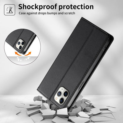 Stitched Line Magnetic RFID Vegan Leather Phone Case, For iPhone 11 Pro Max, For iPhone 11, For iPhone 11 Pro, For iPhone X / XS