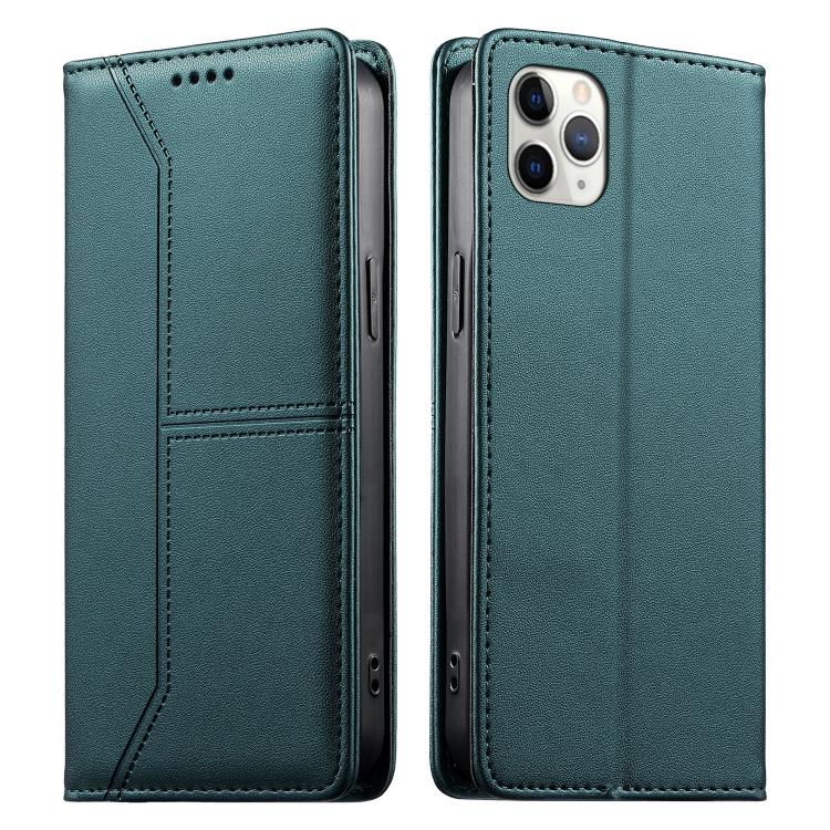 Stitched Line Magnetic RFID Vegan Leather Phone Case, For iPhone 11 Pro Max, For iPhone 11, For iPhone 11 Pro, For iPhone X / XS