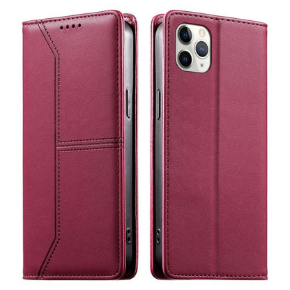 Stitched Line Magnetic RFID Vegan Leather Phone Case, For iPhone 11 Pro Max, For iPhone 11, For iPhone 11 Pro, For iPhone X / XS