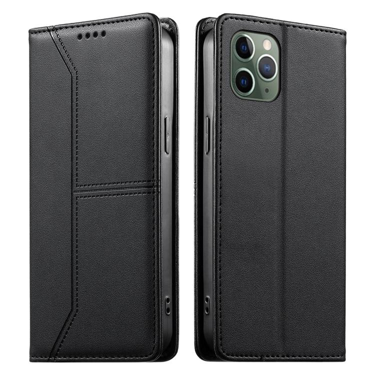 Stitched Line Magnetic RFID Vegan Leather Phone Case, For iPhone 11 Pro Max, For iPhone 11, For iPhone 11 Pro, For iPhone X / XS