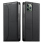 Stitched Line Magnetic RFID Vegan Leather Phone Case, For iPhone 11 Pro Max, For iPhone 11, For iPhone 11 Pro, For iPhone X / XS