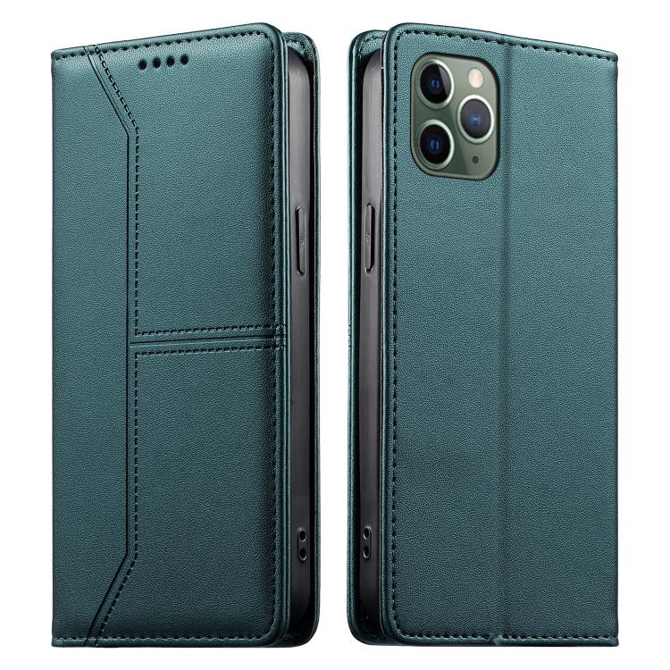 Stitched Line Magnetic RFID Vegan Leather Phone Case, For iPhone 11 Pro Max, For iPhone 11, For iPhone 11 Pro, For iPhone X / XS
