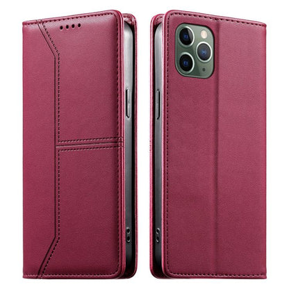 Stitched Line Magnetic RFID Vegan Leather Phone Case, For iPhone 11 Pro Max, For iPhone 11, For iPhone 11 Pro, For iPhone X / XS