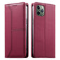 Stitched Line Magnetic RFID Vegan Leather Phone Case, For iPhone 11 Pro Max, For iPhone 11, For iPhone 11 Pro, For iPhone X / XS