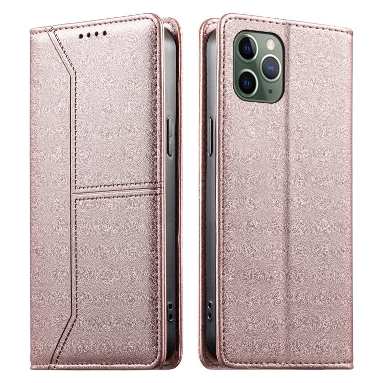 Stitched Line Magnetic RFID Vegan Leather Phone Case, For iPhone 11 Pro Max, For iPhone 11, For iPhone 11 Pro, For iPhone X / XS