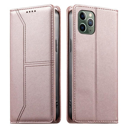 Stitched Line Magnetic RFID Vegan Leather Phone Case, For iPhone 11 Pro Max, For iPhone 11, For iPhone 11 Pro, For iPhone X / XS