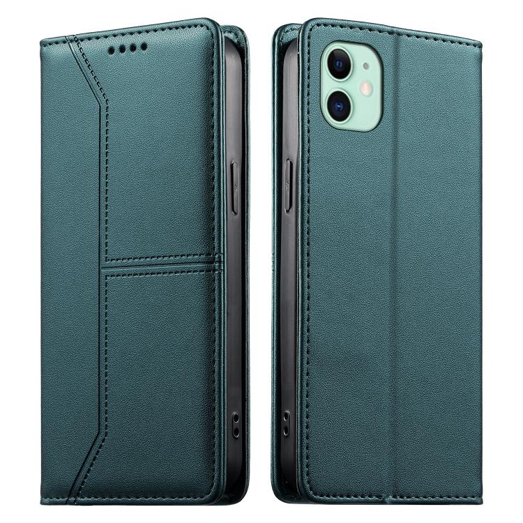 Stitched Line Magnetic RFID Vegan Leather Phone Case, For iPhone 11 Pro Max, For iPhone 11, For iPhone 11 Pro, For iPhone X / XS