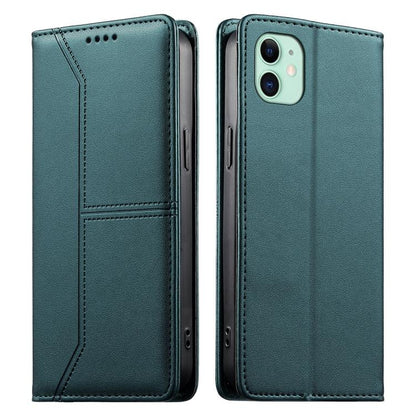 Stitched Line Magnetic RFID Vegan Leather Phone Case, For iPhone 11 Pro Max, For iPhone 11, For iPhone 11 Pro, For iPhone X / XS
