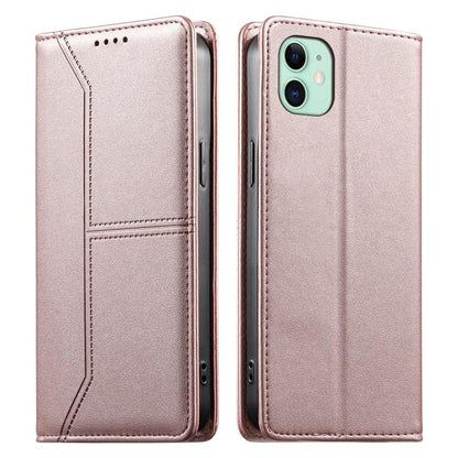 Stitched Line Magnetic RFID Vegan Leather Phone Case, For iPhone 11 Pro Max, For iPhone 11, For iPhone 11 Pro, For iPhone X / XS