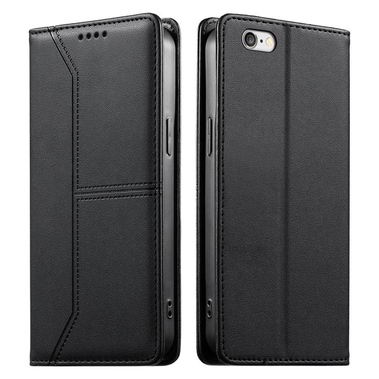 Stitched Line Magnetic RFID Vegan Leather Phone Case, For iPhone XR, For iPhone XS Max, For iPhone 8 Plus / 7 Plus