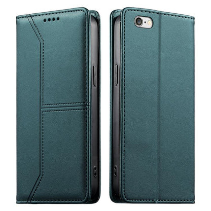 Stitched Line Magnetic RFID Vegan Leather Phone Case, For iPhone XR, For iPhone XS Max, For iPhone 8 Plus / 7 Plus