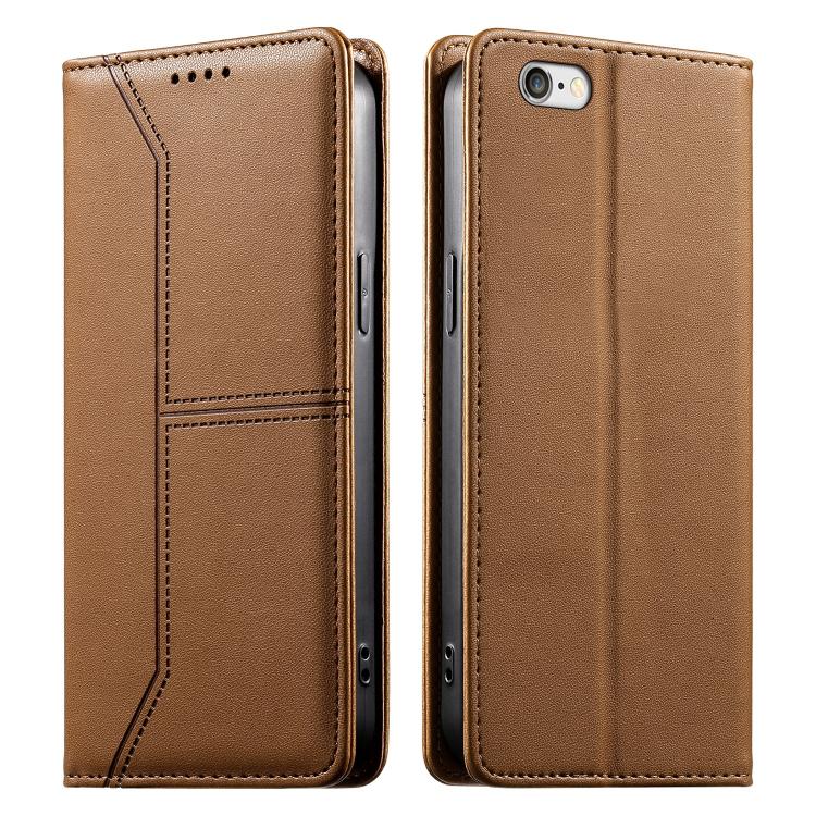 Stitched Line Magnetic RFID Vegan Leather Phone Case, For iPhone XR, For iPhone XS Max, For iPhone 8 Plus / 7 Plus