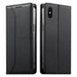 Stitched Line Magnetic RFID Vegan Leather Phone Case, For iPhone 11 Pro Max, For iPhone 11, For iPhone 11 Pro, For iPhone X / XS