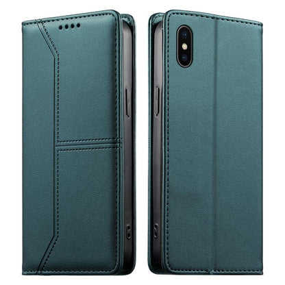 Stitched Line Magnetic RFID Vegan Leather Phone Case, For iPhone 11 Pro Max, For iPhone 11, For iPhone 11 Pro, For iPhone X / XS