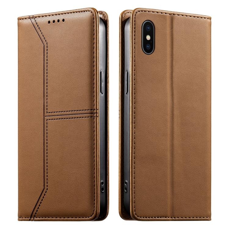 Stitched Line Magnetic RFID Vegan Leather Phone Case, For iPhone 11 Pro Max, For iPhone 11, For iPhone 11 Pro, For iPhone X / XS