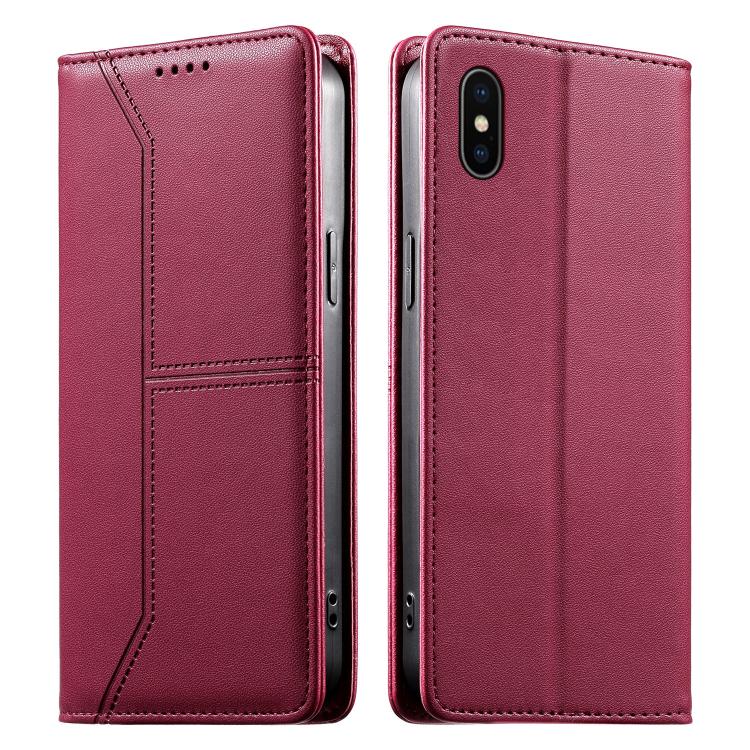 Stitched Line Magnetic RFID Vegan Leather Phone Case, For iPhone 11 Pro Max, For iPhone 11, For iPhone 11 Pro, For iPhone X / XS