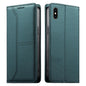 Stitched Line Magnetic RFID Vegan Leather Phone Case, For iPhone XR, For iPhone XS Max, For iPhone 8 Plus / 7 Plus