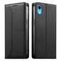 Stitched Line Magnetic RFID Vegan Leather Phone Case, For iPhone XR, For iPhone XS Max, For iPhone 8 Plus / 7 Plus