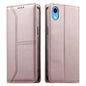 Stitched Line Magnetic RFID Vegan Leather Phone Case, For iPhone XR, For iPhone XS Max, For iPhone 8 Plus / 7 Plus