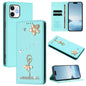 Ballet Girl Diamond Studded RFID Vegan Leather Phone Case, For iPhone 11 Pro Max, For iPhone 11, For iPhone 11 Pro