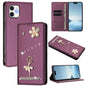 Ballet Girl Diamond Studded RFID Vegan Leather Phone Case, For iPhone 11 Pro Max, For iPhone 11, For iPhone 11 Pro