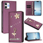 Ballet Girl Diamond Studded RFID Vegan Leather Phone Case, For iPhone 13 Pro, For iPhone 12 / 12 Pro, For iPhone 12 Pro Max