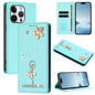 Ballet Girl Diamond Studded RFID Vegan Leather Phone Case, For iPhone 13 Pro, For iPhone 12 / 12 Pro, For iPhone 12 Pro Max
