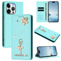 Ballet Girl Diamond Studded RFID Vegan Leather Phone Case, For iPhone 14 Pro, For iPhone 14 Pro Max, For iPhone 13 Pro Max