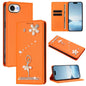 Ballet Girl Diamond Studded RFID Vegan Leather Phone Case, For iPhone 17e / 16e, For iPhone 17 Pro Max, For iPhone 17 Pro
