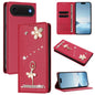 Ballet Girl Diamond Studded RFID Vegan Leather Phone Case, For iPhone 17, For iPhone Air, For iPhone 16 Pro Max