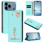 Ballet Girl Diamond Studded RFID Vegan Leather Phone Case, For iPhone 17e / 16e, For iPhone 17 Pro Max, For iPhone 17 Pro