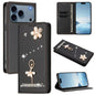 Ballet Girl Diamond Studded RFID Vegan Leather Phone Case, For iPhone 17e / 16e, For iPhone 17 Pro Max, For iPhone 17 Pro