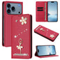 Ballet Girl Diamond Studded RFID Vegan Leather Phone Case, For iPhone 17e / 16e, For iPhone 17 Pro Max, For iPhone 17 Pro