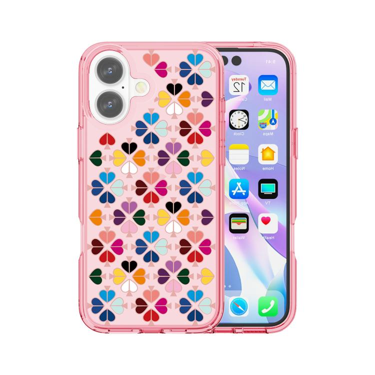 Transparent Crystal Red Heart Pattern Phone Case, For iPhone 17, For iPhone Air, For iPhone 16 Pro Max, For iPhone 16 Pro, For iPhone 16 Plus, For iPhone 16, For iPhone 15 Pro Max, For iPhone 15 Pro