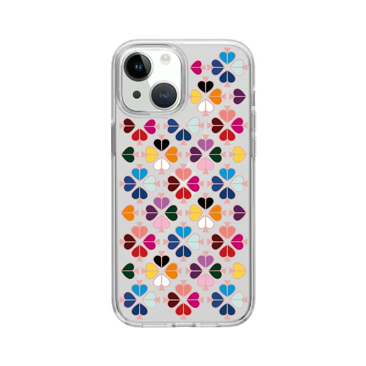 Transparent Crystal Red Heart Pattern Phone Case, For iPhone 13