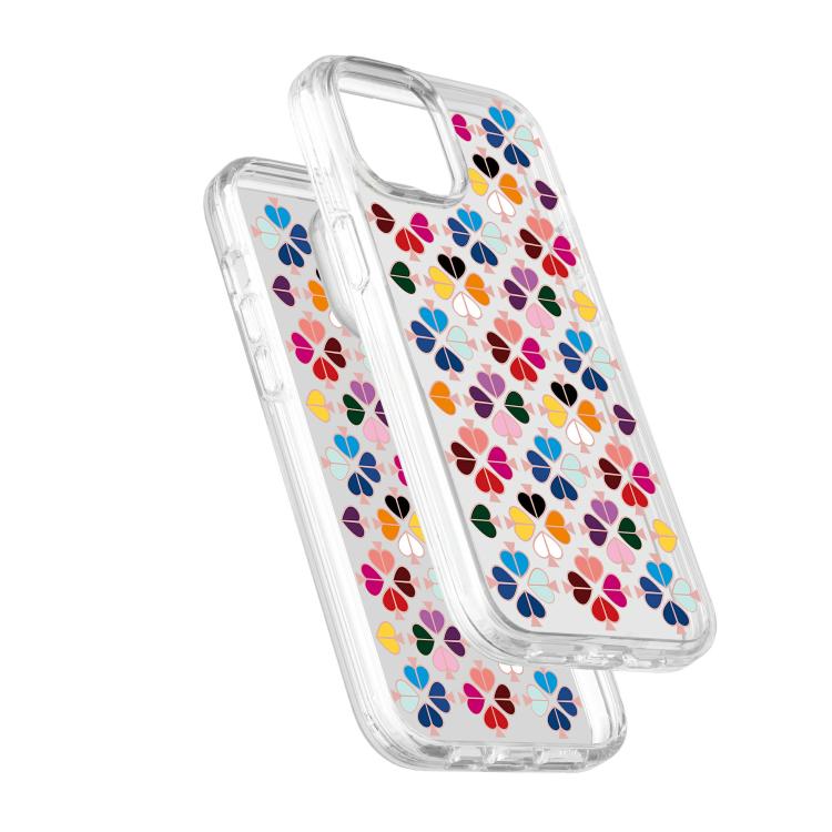 Transparent Crystal Red Heart Pattern Phone Case, For iPhone 13