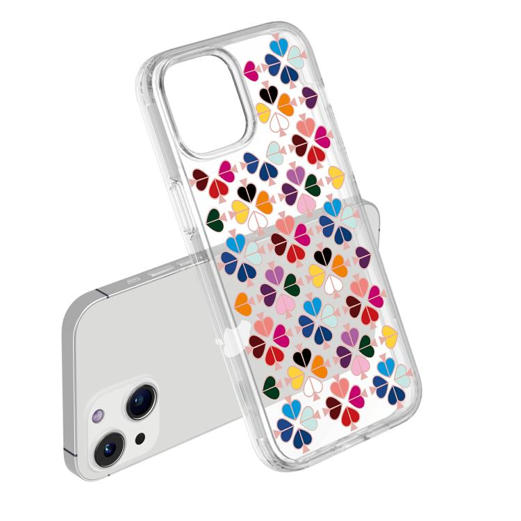 Transparent Crystal Red Heart Pattern Phone Case, For iPhone 13