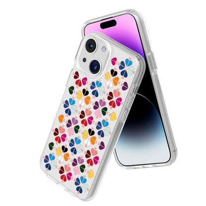 Transparent Crystal Red Heart Pattern Phone Case, For iPhone 13