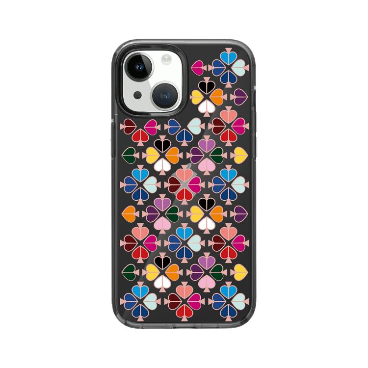 Transparent Crystal Red Heart Pattern Phone Case, For iPhone 13