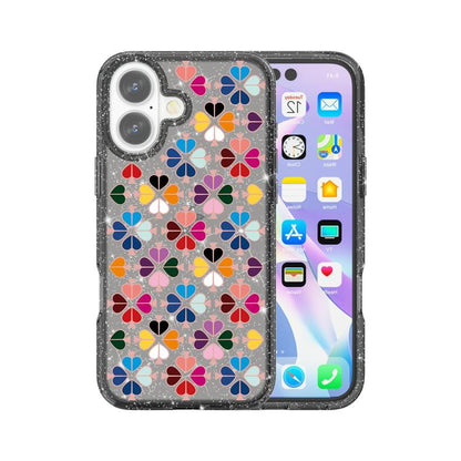 Glittering Crystal Red Heart Pattern Phone Case, For iPhone 17, For iPhone Air, For iPhone 16 Pro Max, For iPhone 16 Pro
