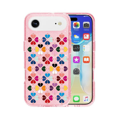 Glittering Crystal Red Heart Pattern Phone Case, For iPhone 17, For iPhone Air, For iPhone 16 Pro Max, For iPhone 16 Pro