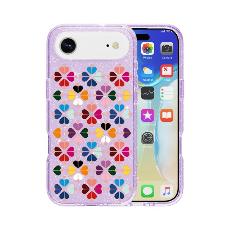 Glittering Crystal Red Heart Pattern Phone Case, For iPhone 17, For iPhone Air, For iPhone 16 Pro Max, For iPhone 16 Pro